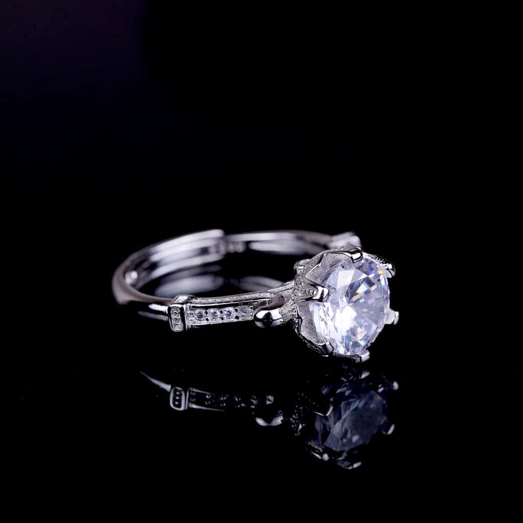 silver solitaire ring silver solitaire ring