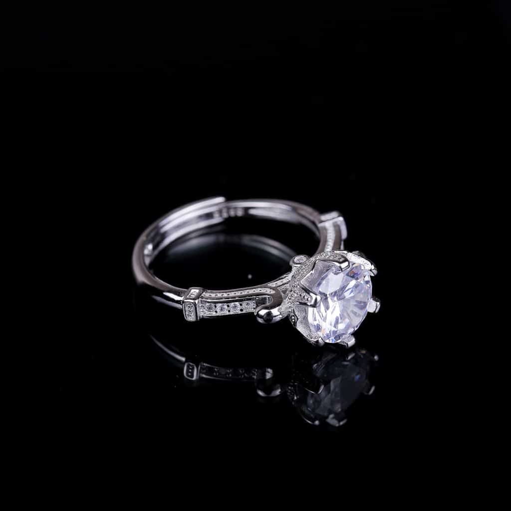 silver solitaire ring silver solitaire ring