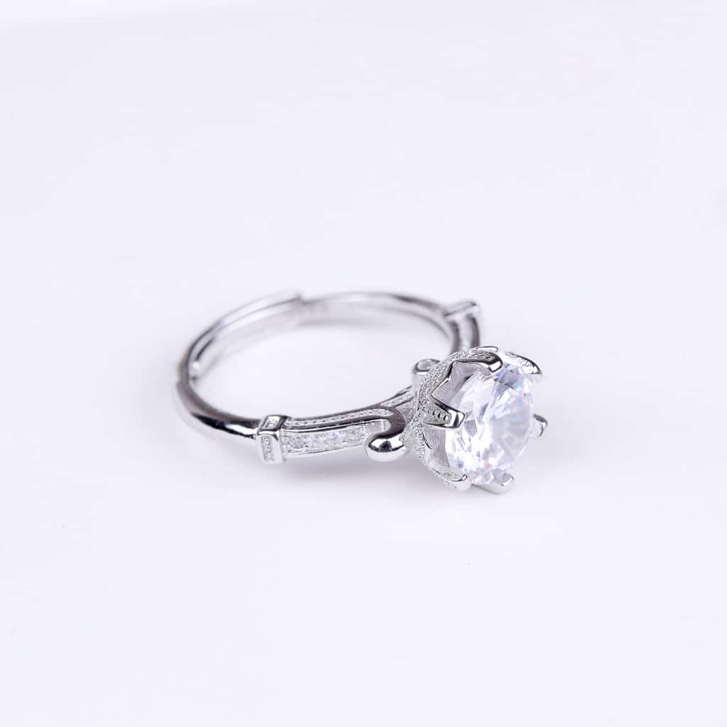 silver solitaire ring silver solitaire ring